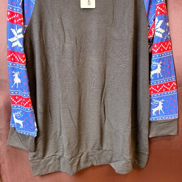 DOLNINE Women's Plus Size 14W-28W Christmas Sweatshirt Long Sleeve Oversized Tun - Picture 8 of 13